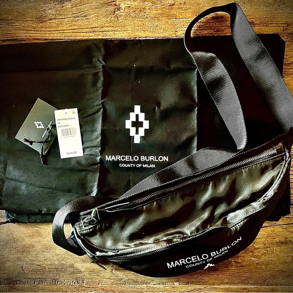 MARCELO BURLON MEN’S POUCH BLACK - Picture 3 of 7